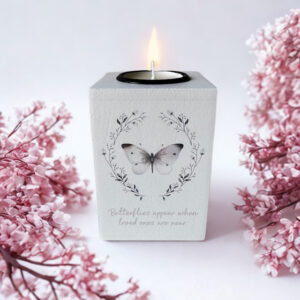 Photophore Souvenir "papillon"  Bougeoir Hommage