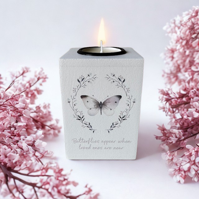 Photophore Souvenir "papillon" Bougeoir Hommage