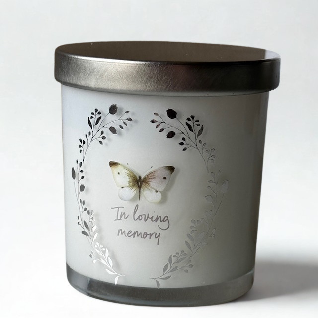 Bougie hommage Papillon pour un Souvenir éternel de ton compagnon – Image 2
