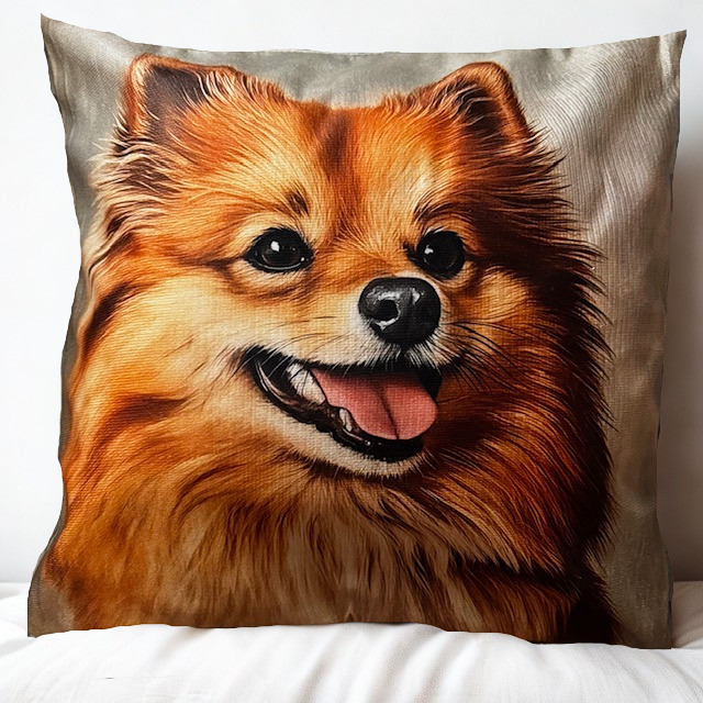 Housse de coussin Spitz Pomeranian "Samy"