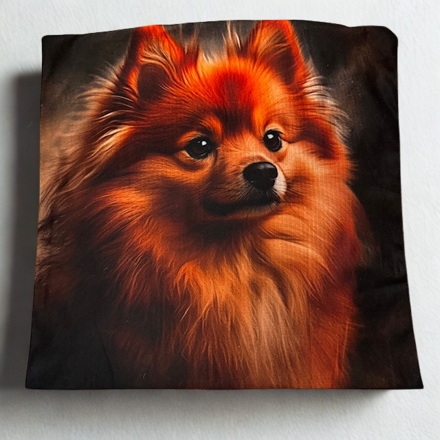 Housse de Coussin spitz Pomeranian "Sookie"