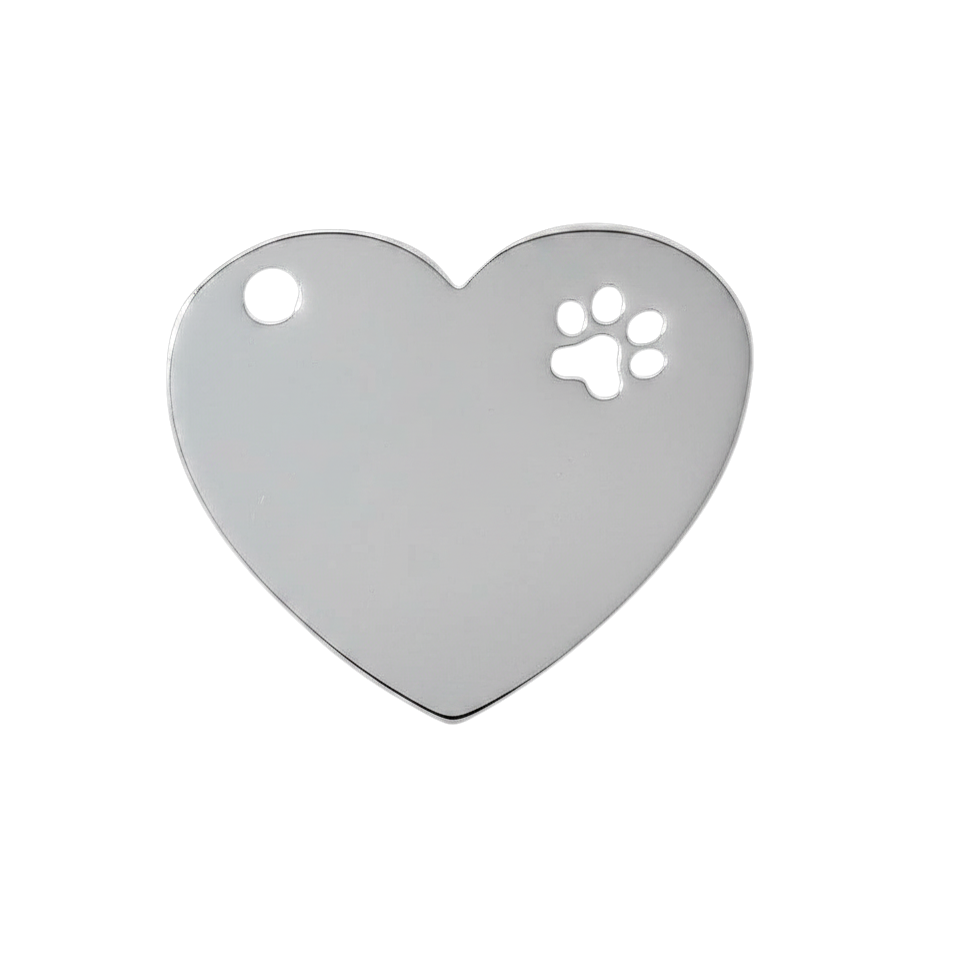 Médaille coeur empreinte personnalisable pour collier – Image 2