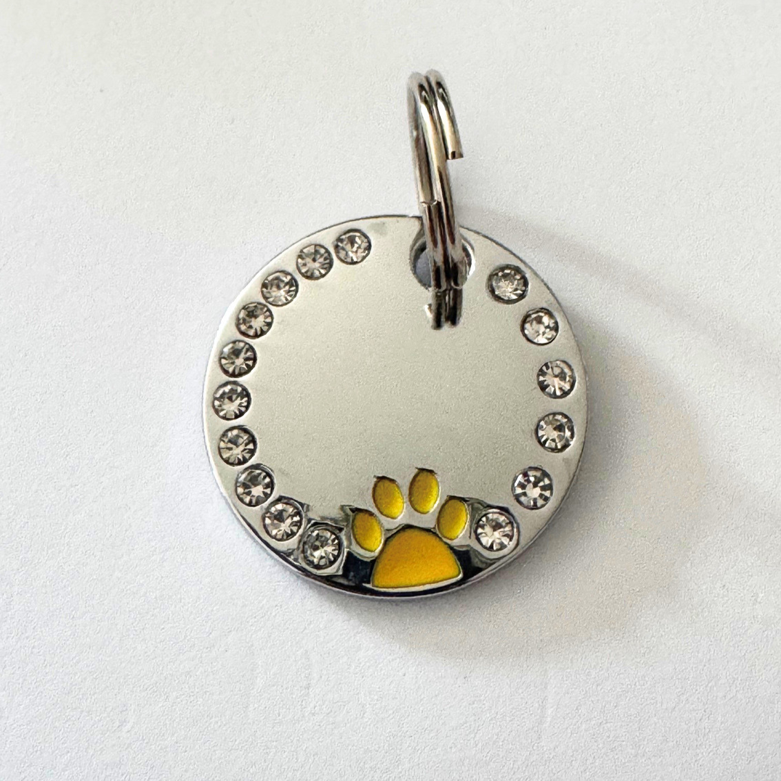 Médaille ronde à strass personnalisable pour collier – Image 2