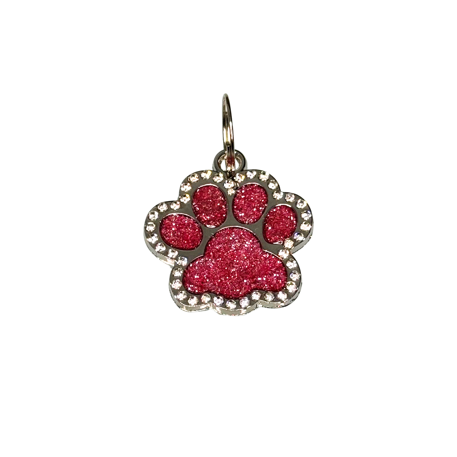 Médaille patte de chien à strass personnalisable pour collier – Image 4