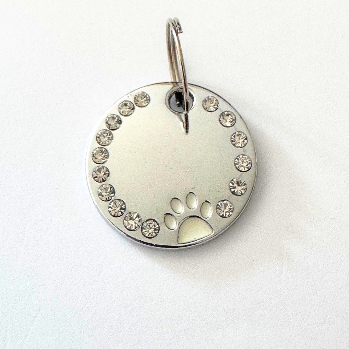 Médaille ronde à strass personnalisable pour collier – Image 3