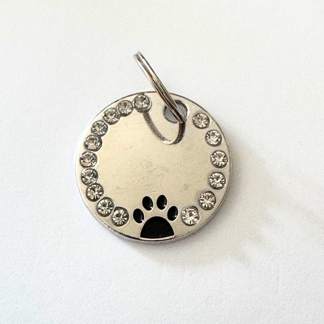 Médaille ronde à strass personnalisable pour collier – Image 4