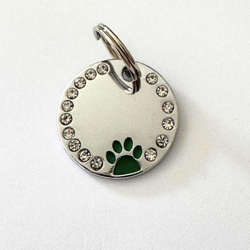 Médaille ronde à strass personnalisable pour collier – Image 7
