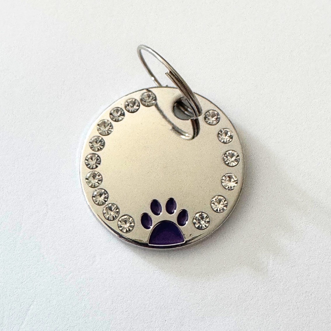 Médaille ronde à strass personnalisable pour collier – Image 8