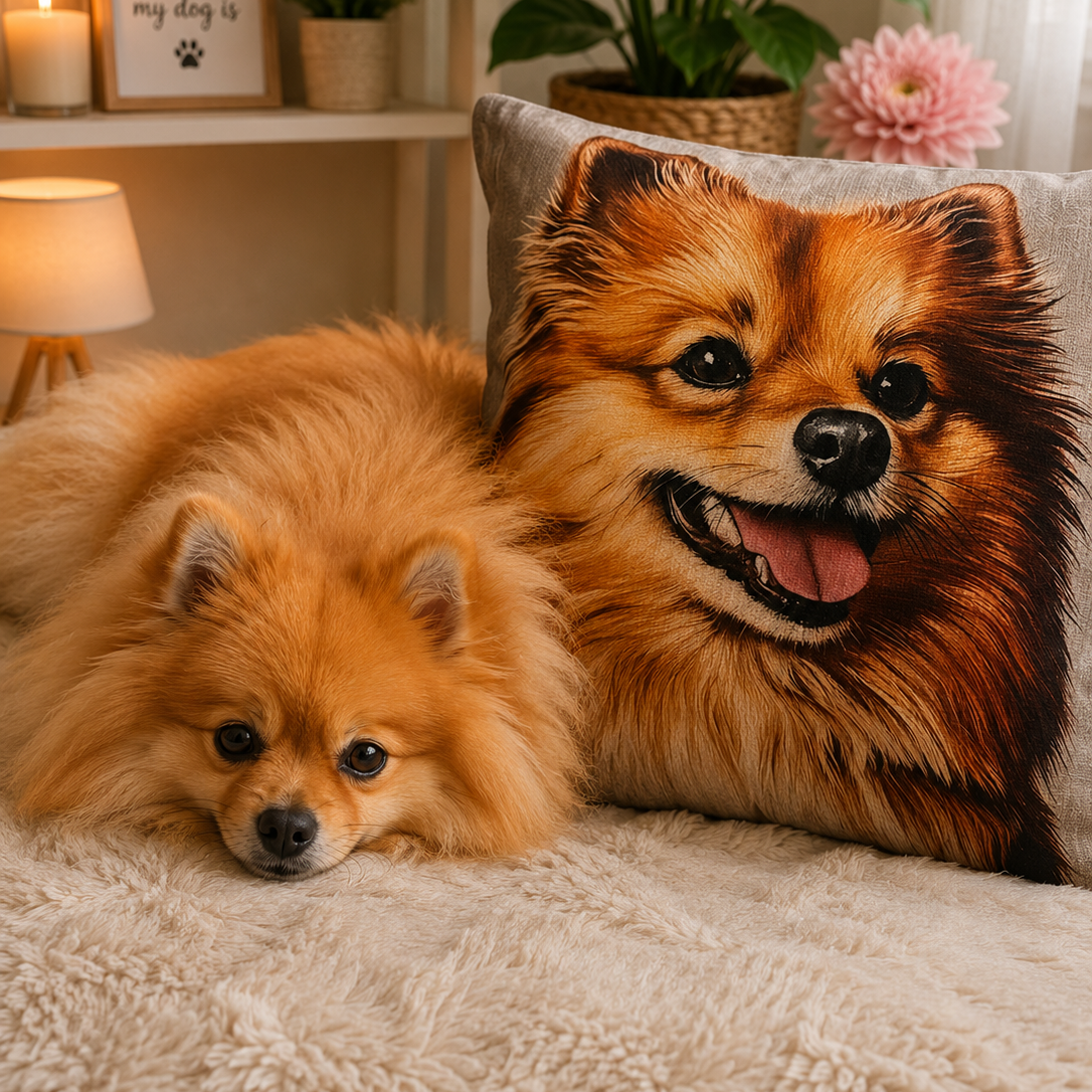Housse de coussin Spitz Pomeranian "Samy" – Image 2
