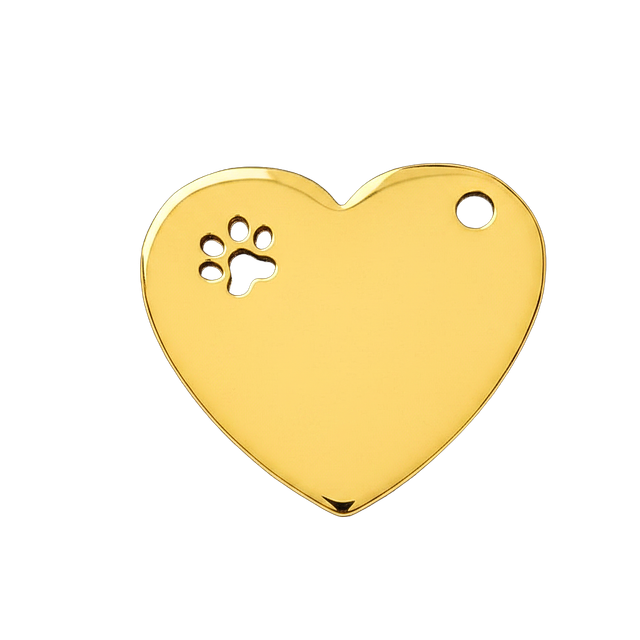 Médaille coeur empreinte personnalisable pour collier – Image 5