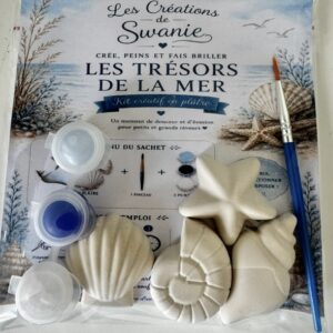 Kit créatif de peinture sur plâtre Les Trésors de la Mer