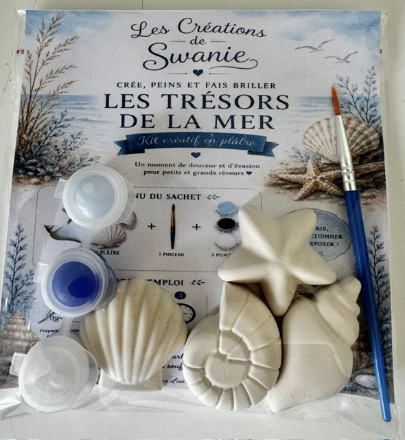 Kit créatif de peinture sur plâtre Les Trésors de la Mer