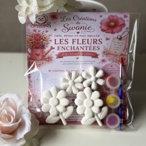 Kit créatif de peinture sur plâtre Les fleurs des champs