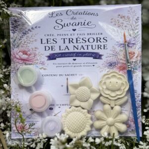 Kit créatif de peinture sur plâtre Les fleurs du jardin