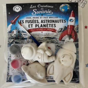 Kit créatif de peinture sur plâtre les fusées, astronautes et planètes