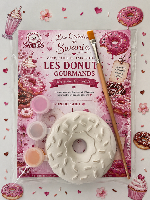 Kit créatif de peinture sur plâtre donuts gourmands