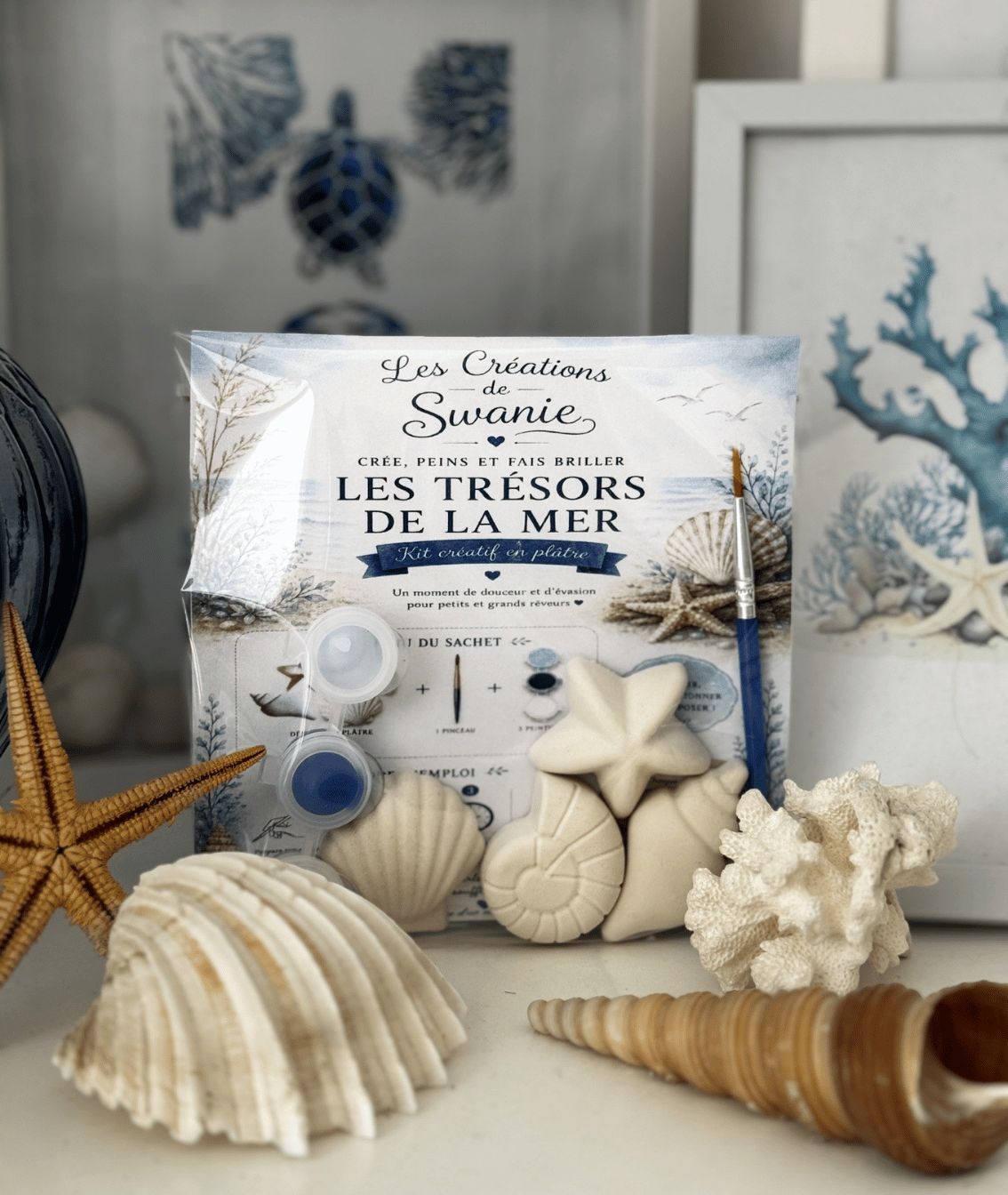 Kit créatif de peinture sur plâtre Les Trésors de la Mer – Image 2