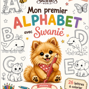 Livre de coloriage alphabet enfant avec Swanie