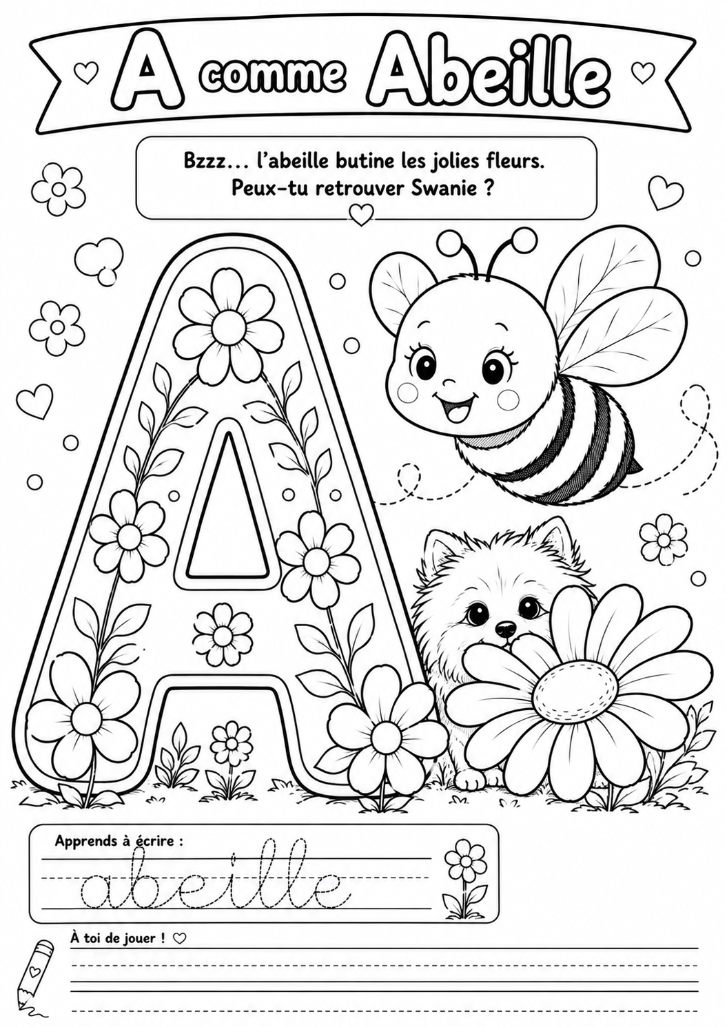Carnet de Coloriage pour enfant apprendre l'alphabet avec Swanie – Image 2