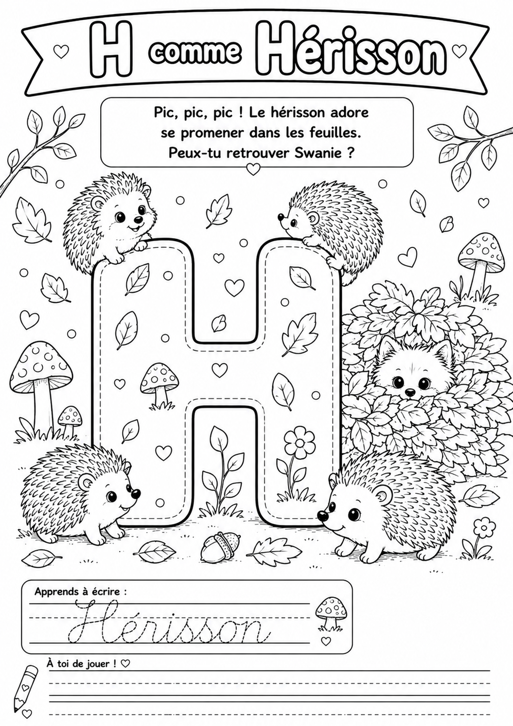 Carnet de Coloriage pour enfant apprendre l'alphabet avec Swanie – Image 3