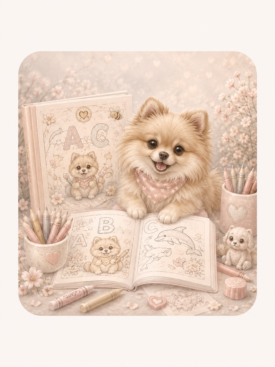 Livres et coloriages avec Swanie