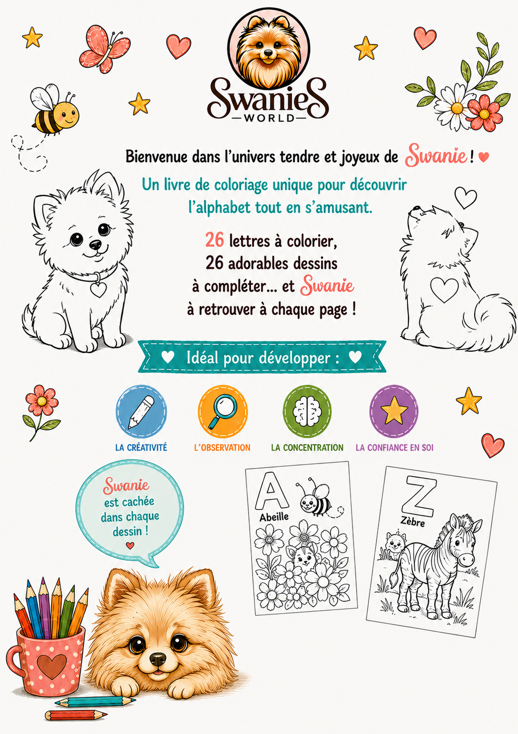 Carnet de Coloriage pour enfant apprendre l'alphabet avec Swanie – Image 6